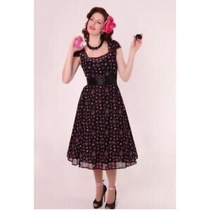BETTIE PAGE By TATYANA Jenny It's Venn Fun Vintage PinUp Dress, Size S